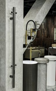 Полотенцесушитель электрический Boheme Uno 726-GM 150x12 см оружейная сталь